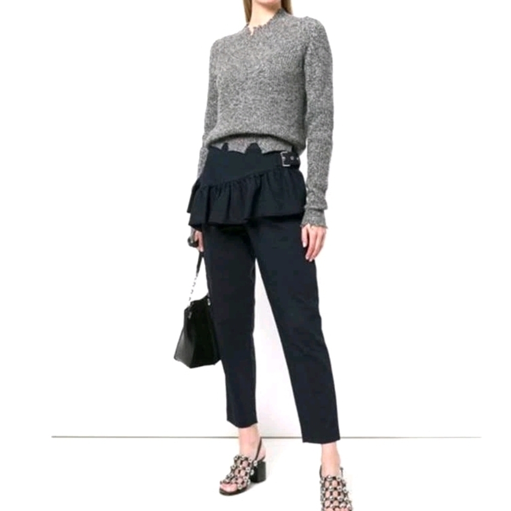 3.1 Phillip Lim Ruffled-Apron Pant Trouser Navy Sz 0 New with Tags Women's 00015